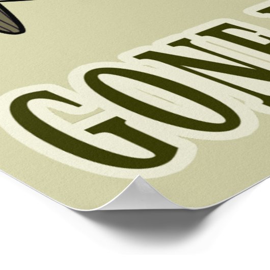 Gone Vist met Largemouth Bass Poster (Hoek)