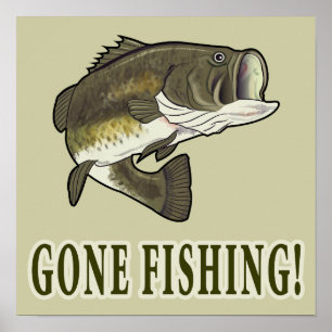 Gone Vist met Largemouth Bass Poster