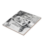 Gone Vist met Lover, Louis Wain Tegeltje (Zijkant)