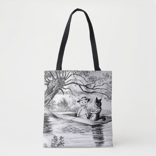 Gone Vist met Lover, Louis Wain Tote Bag (Voorkant)
