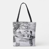 Gone Vist met Lover, Louis Wain Tote Bag (Achterkant)