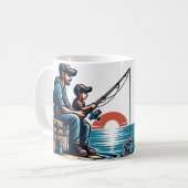 Gone Vist met papa - Vaderdag Ontwerp Koffiemok (Voorkant links)