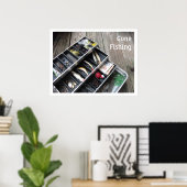 "Gone Vist" Open Tackle Box op Dock Poster (Thuiskantoor)