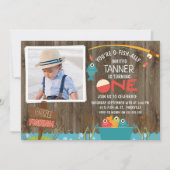 Gone Vist ovisch één 1e verjaardag uitnodiging (Voorkant)