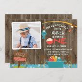 Gone Vist ovisch één 1e verjaardag uitnodiging (Voorkant / Achterkant)