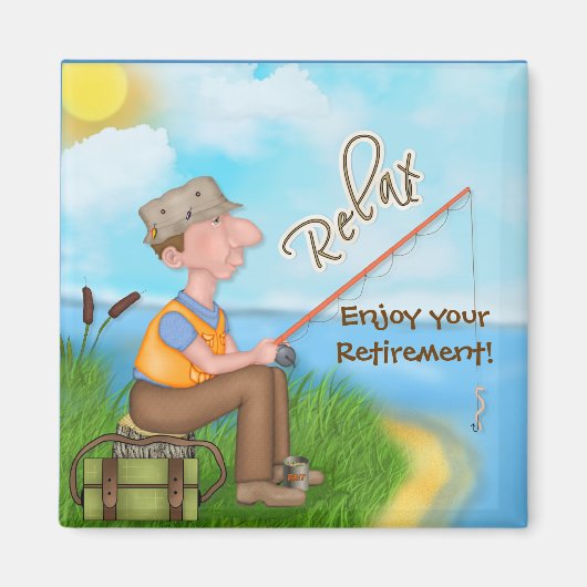 Gone Vist pensionering Magneet (Voorkant)