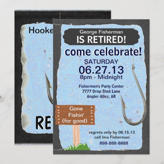 "Gone Vist" Rendingfeest Kaart (Voorkant / Achterkant)