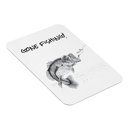 Gone Vist Sign. Big Mouthed Bass Magneet (Rechterzijde)