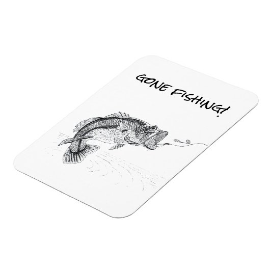 Gone Vist Sign. Big Mouthed Bass Magneet (Linkerzijde)