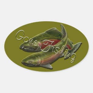 Gone Vist Stickers Coho Salmon Art Stickers