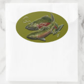 Gone Vist Stickers Coho Salmon Art Stickers (Tas)