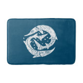 GONE VIST STURGEON WOODCUT ART BADMAT (Voorkant)