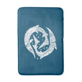 GONE VIST STURGEON WOODCUT ART BADMAT (Voorkant Verticaal)