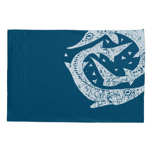 GONE VIST STURGEON WOODCUT ART KUSSENSLOOP (Achterkant)