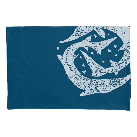 GONE VIST STURGEON WOODCUT ART KUSSENSLOOP (Voorkant)