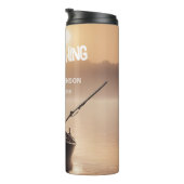 Gone Vist Sunrise Gepensioneerde Visser Gift Thermosbeker (Geroteerd rechts)