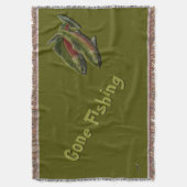 Gone Vist Throw Blanket Coho Salmon Fish Gift Deken (Voorkant Verticaal)