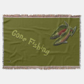 Gone Vist Throw Blanket Coho Salmon Fish Gift Deken (Voorkant)