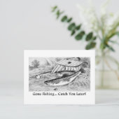 Gone Vist u later populair ontwerp Briefkaart (Staand voorkant)