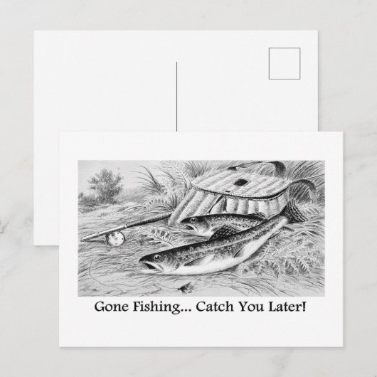 Gone Vist u later populair ontwerp Briefkaart (Voorkant / Achterkant)