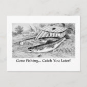 Gone Vist u later populair ontwerp Briefkaart (Voorkant)