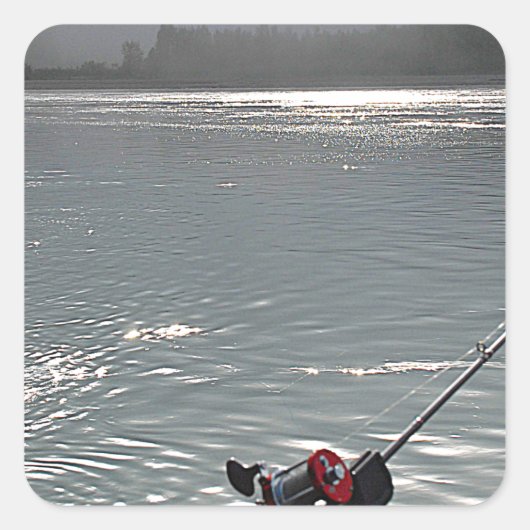 Gone Vist vandaag geen werk Vierkante Sticker (Voorkant)