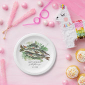 Gone Vist Waterverf Pijn Piekpartij Papieren Bordje (Feest)