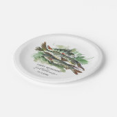 Gone Vist Waterverf Pijn Piekpartij Papieren Bordje (Gekanteld)