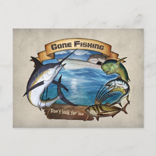 Gone Vist - zoek me niet op Briefkaart (Voorkant)