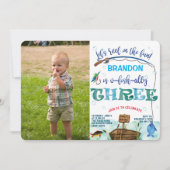 Gone Viste 3rd jarig Little Fisherman Foto Kaart (Voorkant)