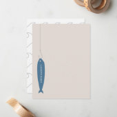 Gone Viste Stationery - Kobalt Notitiekaartje (Voorkant / Achterkant in situ)