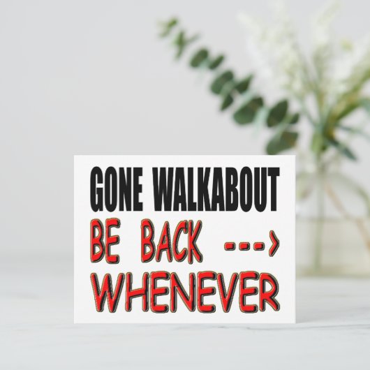 Gone Walkabout Briefkaart (Staand voorkant)