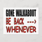 Gone Walkabout Briefkaart (Voorkant)