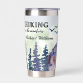 Gone Wandelleven is een betere Bergen Waterverf Geïsoleerde Drinkbeker (Links)