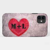 Gonegewassen hart - Monogram personaliseren Case-Mate iPhone Case (Achterkant (horizontaal))