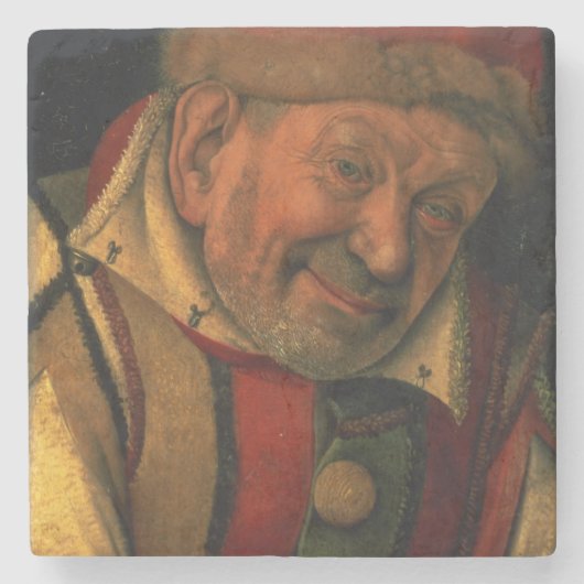 Gonella, de Ferrara Court jester, c.1445 Stenen Onderzetter (Voorkant)