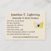 Gonepteryx rhamni - de gemeenschappelijke brimston visitekaartje (Achterkant)