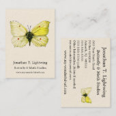 Gonepteryx rhamni - de gemeenschappelijke brimston visitekaartje (Voorkant / Achterkant)