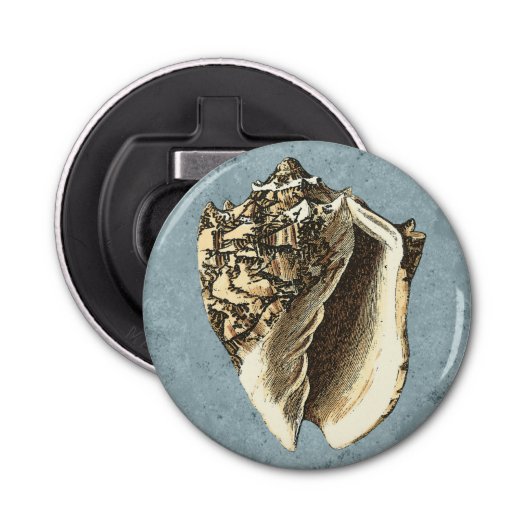 Gonespoelbare betegelschil button flesopener (Voorkant)