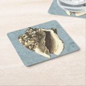 Gonespoelbare betegelschil kartonnen onderzetters (Schuin)