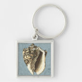 Gonespoelbare betegelschil sleutelhanger (Voorkant)