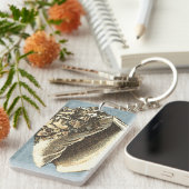 Gonespoelbare betegelschil sleutelhanger (Voorkant Rechts)