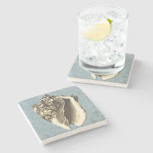 Gonespoelbare betegelschil stenen onderzetter (Zijkant)