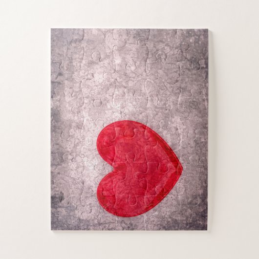 Gonespoeld hart legpuzzel (Verticaal)