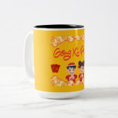 Gong Xi Fa Cai, Chinees Nieuwjaar 2025 Tweekleurige Koffiemok (Voorkant links)