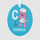 Gonger | Persoonlijke naam met fotoversiering Ornament (voorkant)