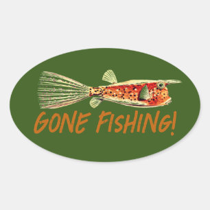 Gongvisserij Ovale Sticker