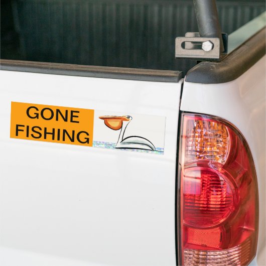Gongvisserij - Pelican Bumpersticker (Op Truck)
