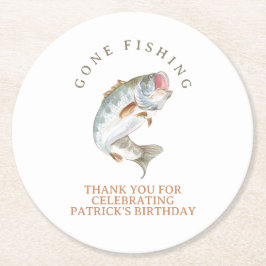 Gongvisserij Ronde Kartonnen Onderzetter