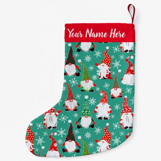 Gonk patroon kleine kerst kous kleine kerstsok (Achterkant)